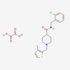 N-(2-chlorobenzyl)-1-[(3-methyl-2-thienyl)methyl]-4-piperidinecarboxamide oxalate