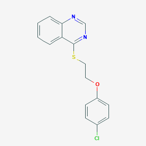 molecular formula C16H13ClN2OS B394957 4-{[2-(4-Chlorophenoxy)ethyl]sulfanyl}quinazoline CAS No. 347341-55-3