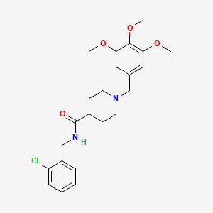 molecular formula C23H29ClN2O4 B3949579 N-(2-chlorobenzyl)-1-(3,4,5-trimethoxybenzyl)-4-piperidinecarboxamide 