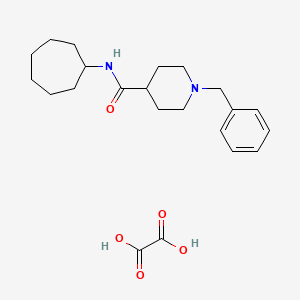 molecular formula C22H32N2O5 B3949585 1-benzyl-N-cycloheptylpiperidine-4-carboxamide;oxalic acid 