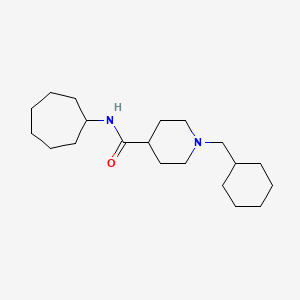 molecular formula C20H36N2O B3949590 N-cycloheptyl-1-(cyclohexylmethyl)piperidine-4-carboxamide 