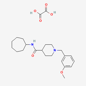 molecular formula C23H34N2O6 B3949597 N-cycloheptyl-1-[(3-methoxyphenyl)methyl]piperidine-4-carboxamide;oxalic acid 