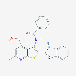 molecular formula C24H20N4O2S B394960 N-[2-(1H-benzimidazol-2-yl)-4-(methoxymethyl)-6-methylthieno[2,3-b]pyridin-3-yl]benzamide 