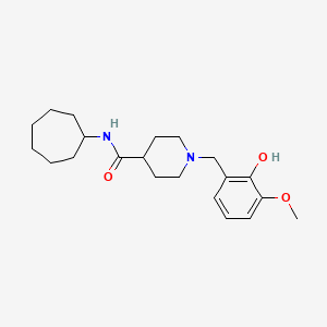 N-cycloheptyl-1-(2-hydroxy-3-methoxybenzyl)-4-piperidinecarboxamide