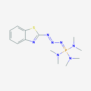 molecular formula C13H22N7PS B394962 N-{[3-(1,3-benzothiazol-2-yl)-2-triazenylidene][bis(dimethylamino)]phosphoranyl}-N,N-dimethylamine 