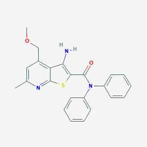 molecular formula C23H21N3O2S B394963 3-amino-4-(methoxymethyl)-6-methyl-N,N-diphenylthieno[2,3-b]pyridine-2-carboxamide 