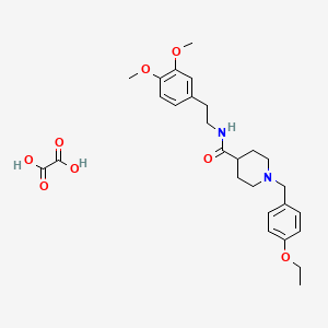 molecular formula C27H36N2O8 B3949633 N-[2-(3,4-dimethoxyphenyl)ethyl]-1-[(4-ethoxyphenyl)methyl]piperidine-4-carboxamide;oxalic acid 