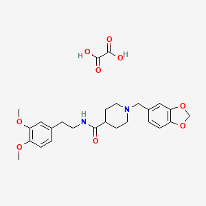 molecular formula C26H32N2O9 B3949634 1-(1,3-benzodioxol-5-ylmethyl)-N-[2-(3,4-dimethoxyphenyl)ethyl]-4-piperidinecarboxamide oxalate 