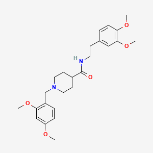 molecular formula C25H34N2O5 B3949639 1-(2,4-dimethoxybenzyl)-N-[2-(3,4-dimethoxyphenyl)ethyl]-4-piperidinecarboxamide 