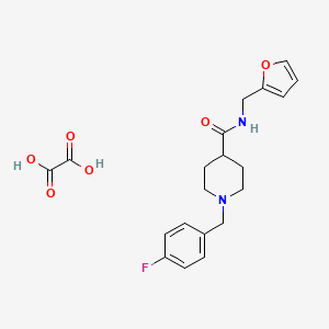 molecular formula C20H23FN2O6 B3949649 1-(4-fluorobenzyl)-N-(2-furylmethyl)-4-piperidinecarboxamide oxalate 