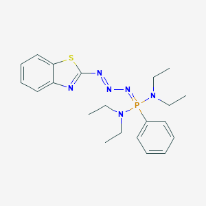 molecular formula C21H29N6PS B394965 N-[[3-(1,3-benzothiazol-2-yl)-2-triazenylidene](diethylamino)phenylphosphoranyl]-N,N-diethylamine 