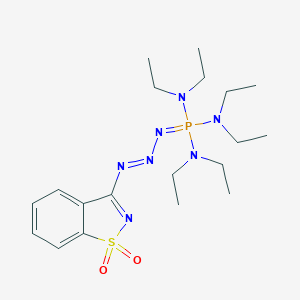 molecular formula C19H34N7O2PS B394966 N-{bis(diethylamino)[3-(1,1-dioxido-1,2-benzisothiazol-3-yl)-2-triazenylidene]phosphoranyl}-N,N-diethylamine 