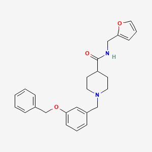 1-[3-(benzyloxy)benzyl]-N-(2-furylmethyl)-4-piperidinecarboxamide