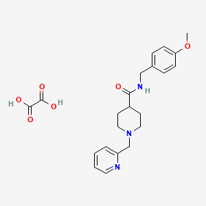 molecular formula C22H27N3O6 B3949674 N-(4-methoxybenzyl)-1-(2-pyridinylmethyl)-4-piperidinecarboxamide oxalate 