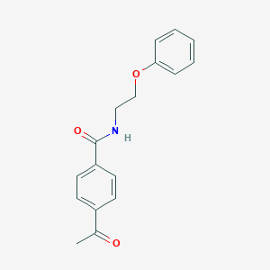 molecular formula C17H17NO3 B394968 4-acetyl-N-(2-phenoxyethyl)benzamide 