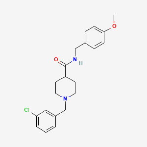 molecular formula C21H25ClN2O2 B3949684 1-(3-chlorobenzyl)-N-(4-methoxybenzyl)piperidine-4-carboxamide 