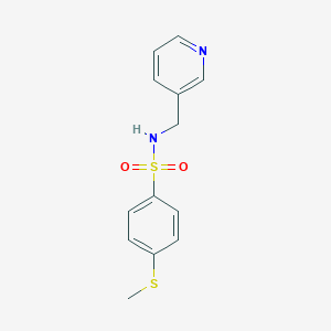molecular formula C13H14N2O2S2 B394970 4-Methylsulfanyl-N-pyridin-3-ylmethyl-benzenesulfonamide 