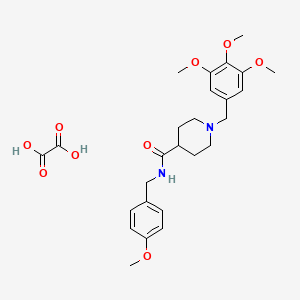 molecular formula C26H34N2O9 B3949715 N-[(4-methoxyphenyl)methyl]-1-[(3,4,5-trimethoxyphenyl)methyl]piperidine-4-carboxamide;oxalic acid 