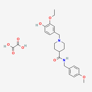 1-(3-ethoxy-4-hydroxybenzyl)-N-(4-methoxybenzyl)-4-piperidinecarboxamide ethanedioate (salt)