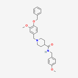 molecular formula C29H34N2O4 B3949726 1-[4-(benzyloxy)-3-methoxybenzyl]-N-(4-methoxybenzyl)-4-piperidinecarboxamide 