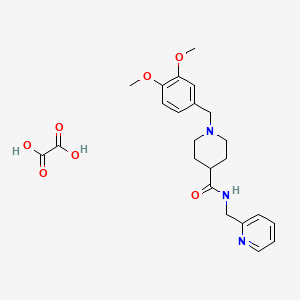 molecular formula C23H29N3O7 B3949744 1-(3,4-dimethoxybenzyl)-N-(2-pyridinylmethyl)-4-piperidinecarboxamide oxalate 