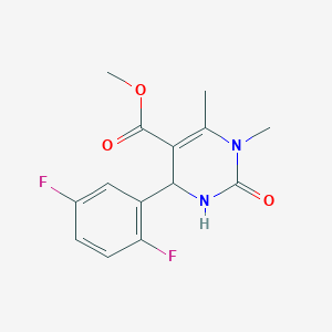 molecular formula C14H14F2N2O3 B394976 Methyl 4-(2,5-difluorophenyl)-1,6-dimethyl-2-oxo-1,2,3,4-tetrahydro-5-pyrimidinecarboxylate 
