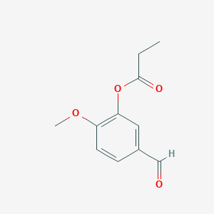 molecular formula C11H12O4 B394978 5-Formyl-2-methoxyphenyl propionate 