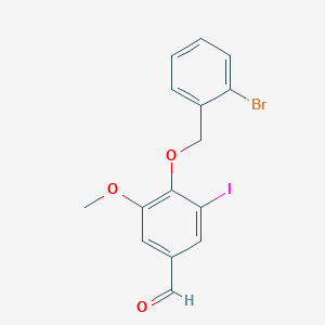 4-[(2-Bromobenzyl)oxy]-3-iodo-5-methoxybenzaldehyde