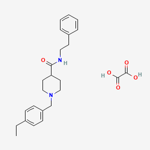 molecular formula C25H32N2O5 B3949799 1-(4-ethylbenzyl)-N-(2-phenylethyl)-4-piperidinecarboxamide oxalate 