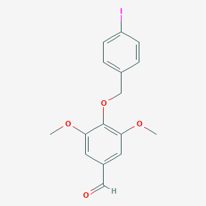 molecular formula C16H15IO4 B394980 4-[(4-Iodobenzyl)oxy]-3,5-dimethoxybenzaldehyde 