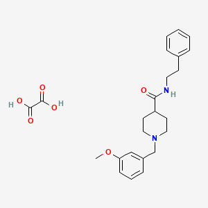 molecular formula C24H30N2O6 B3949803 1-[(3-methoxyphenyl)methyl]-N-(2-phenylethyl)piperidine-4-carboxamide;oxalic acid 