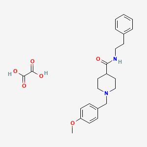 molecular formula C24H30N2O6 B3949808 1-[(4-methoxyphenyl)methyl]-N-(2-phenylethyl)piperidine-4-carboxamide;oxalic acid 