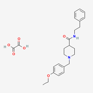 molecular formula C25H32N2O6 B3949822 1-(4-ethoxybenzyl)-N-(2-phenylethyl)-4-piperidinecarboxamide oxalate 