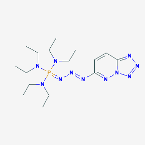 molecular formula C16H32N11P B394983 N-[bis(diethylamino)(3-tetraazolo[1,5-b]pyridazin-6-yl-2-triazenylidene)phosphoranyl]-N,N-diethylamine 