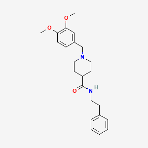 molecular formula C23H30N2O3 B3949846 1-(3,4-dimethoxybenzyl)-N-(2-phenylethyl)piperidine-4-carboxamide 