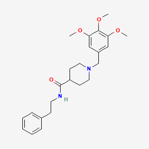 molecular formula C24H32N2O4 B3949857 N-(2-phenylethyl)-1-(3,4,5-trimethoxybenzyl)-4-piperidinecarboxamide 