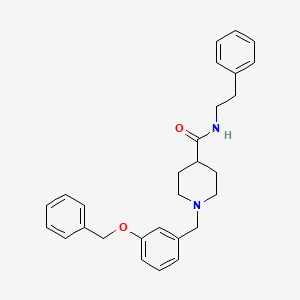 molecular formula C28H32N2O2 B3949861 1-[3-(benzyloxy)benzyl]-N-(2-phenylethyl)-4-piperidinecarboxamide 