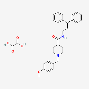 molecular formula C31H36N2O6 B3949872 N-(3,3-diphenylpropyl)-1-(4-methoxybenzyl)-4-piperidinecarboxamide oxalate 