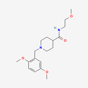 1-[(2,5-dimethoxyphenyl)methyl]-N-(2-methoxyethyl)piperidine-4-carboxamide