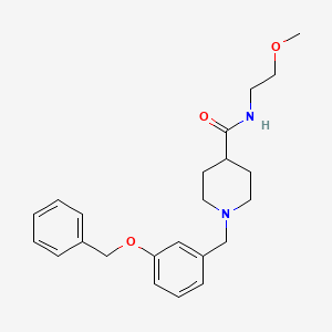 1-[3-(benzyloxy)benzyl]-N-(2-methoxyethyl)-4-piperidinecarboxamide