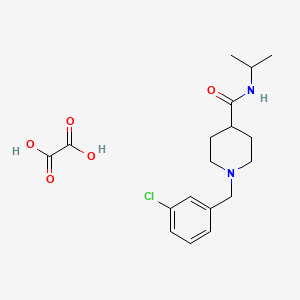 molecular formula C18H25ClN2O5 B3949926 1-(3-chlorobenzyl)-N-isopropyl-4-piperidinecarboxamide oxalate 