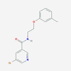 molecular formula C15H15BrN2O2 B394993 5-bromo-N-[2-(3-methylphenoxy)ethyl]nicotinamide 