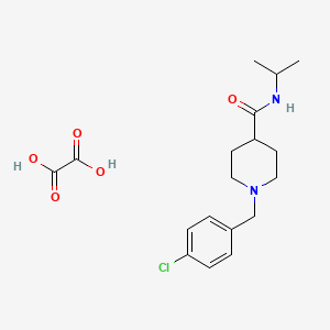 molecular formula C18H25ClN2O5 B3949933 1-[(4-chlorophenyl)methyl]-N-propan-2-ylpiperidine-4-carboxamide;oxalic acid 