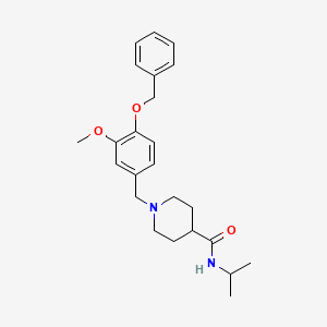 1-[4-(benzyloxy)-3-methoxybenzyl]-N-(propan-2-yl)piperidine-4-carboxamide