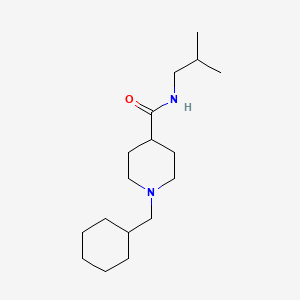 molecular formula C17H32N2O B3949950 1-(cyclohexylmethyl)-N-(2-methylpropyl)piperidine-4-carboxamide 