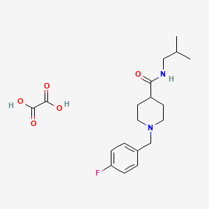 molecular formula C19H27FN2O5 B3949964 1-(4-fluorobenzyl)-N-isobutyl-4-piperidinecarboxamide oxalate 