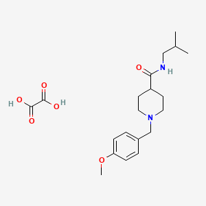 molecular formula C20H30N2O6 B3949965 1-[(4-methoxyphenyl)methyl]-N-(2-methylpropyl)piperidine-4-carboxamide;oxalic acid 