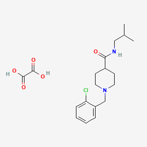 molecular formula C19H27ClN2O5 B3949974 1-(2-chlorobenzyl)-N-isobutyl-4-piperidinecarboxamide oxalate 