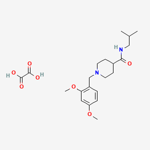 molecular formula C21H32N2O7 B3949986 1-[(2,4-dimethoxyphenyl)methyl]-N-(2-methylpropyl)piperidine-4-carboxamide;oxalic acid 