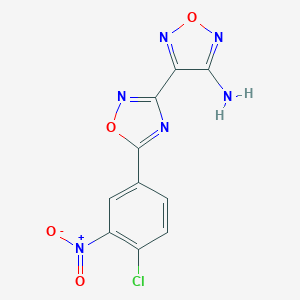 molecular formula C10H5ClN6O4 B394999 4-[5-(4-Chloro-3-nitrophenyl)-1,2,4-oxadiazol-3-yl]-1,2,5-oxadiazol-3-amine 